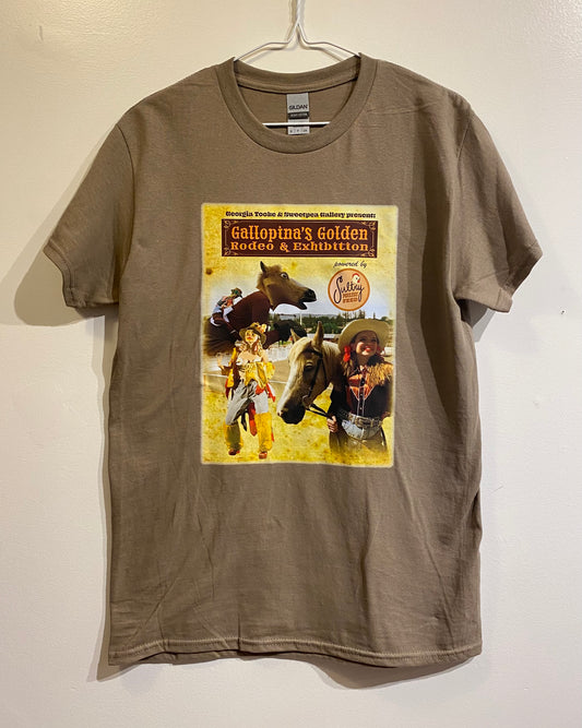 Gallopina's Golden Rodeo Poster tshirt