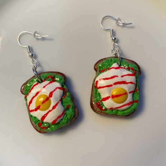 Avocado toast earrings